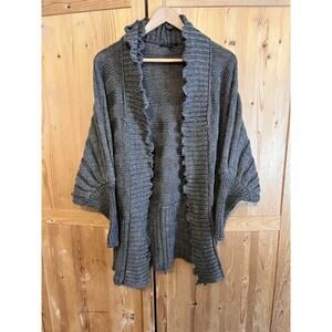 Sioni Women’s Wool Blend Open Front Sweater Cardigan Size M